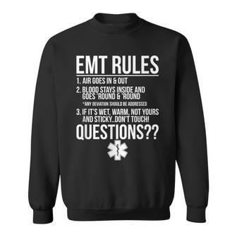 Emt Rules Emergency Medical Technician Sweatshirt | Mazezy
