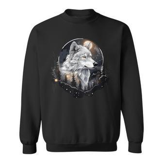 Enchanted Moonlight In The Wolf Forest Sweatshirt - Thegiftio UK