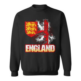 England English Flag Coat Of Arms Football Lion British Sweatshirt - Monsterry