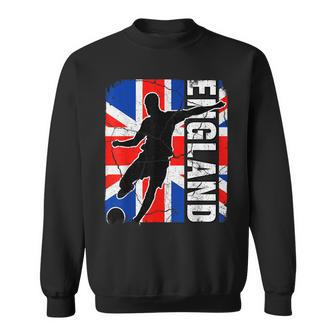 England Soccer Team British Flag Jersey Football Fans Sweatshirt - Monsterry AU