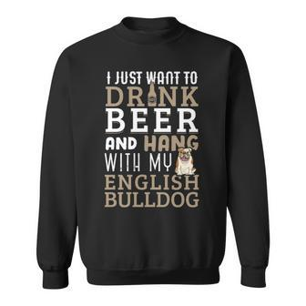 English Bulldog Dad British Dog Lover Beer Sweatshirt | Mazezy
