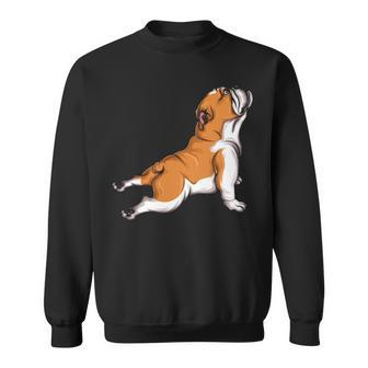 English Bulldog Yoga Dog Lover Namaste Sweatshirt | Mazezy