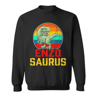 Enzo Saurus Family Reunion Last Name Team Custom Sweatshirt - Seseable