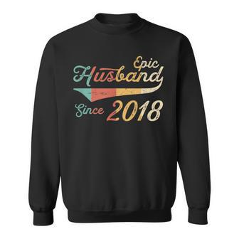 Epic Husband Since 2018 Vintage Sweatshirt - Monsterry UK