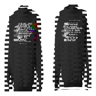 Equal Rights For Others Its Not Pie Lgbt Ally Pride Month Sweatshirt | Seseable CA