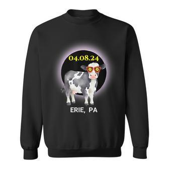 Erie Pa Cow Total Solar Eclipse 040824 Souvenir Sweatshirt - Monsterry DE