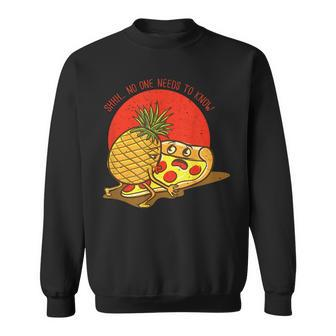Es Muss Kein Wissen Pizza & Pineapple Hawaii Essen Sweatshirt - Seseable