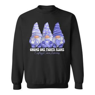 Esophageal Cancer Awareness Month Periwinkle Ribbon Gnomies Sweatshirt - Monsterry