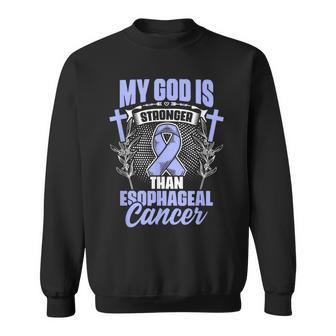 Esophagus God Stronger Than Esophageal Cancer Awareness Sweatshirt - Thegiftio UK
