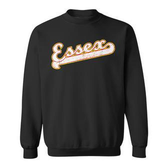 Essex Retro Distressed Look In Essex County Flag Colours Sweatshirt - Seseable