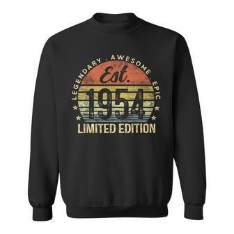 Est 1954 Limited Edition 70Th Birthday Vintage 70 Year Old Sweatshirt - Seseable
