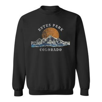 Estes Park Colorado With Mountain Sunset Scene Sweatshirt | Mazezy