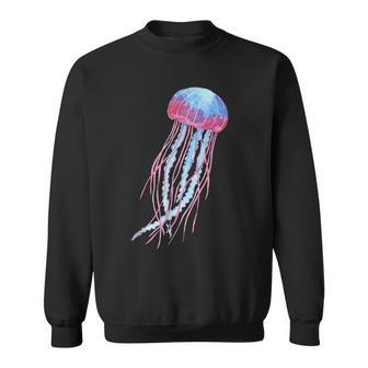 Ethereal Jellyfish Watercolor Trippy Graphic Ar Sweatshirt - Monsterry AU