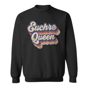 Euchre Queen Euchre Card Game Player Vintage Euchre Sweatshirt | Mazezy