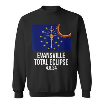 Evansville Indiana Eclipse 2024 Evansville Indiana Flag Sweatshirt - Monsterry