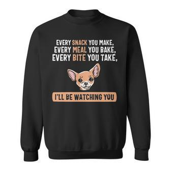 Every Snack Chiweenie Cute Puppy Owner Dog Lover Gif Sweatshirt | Mazezy