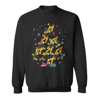 Excavator Christmas Tree Excavator Lover Farmer X-Mas Sweatshirt - Monsterry DE