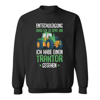 Excuse Das Ich Zu Spät Bin Traktor Trecker Children's Black S Sweatshirt - Seseable