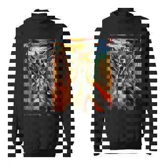 Expressionist Scream Squirrel Lovers Artistic Squirrel Sweatshirt - Seseable
