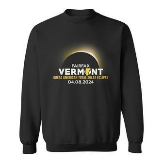 Fairfax Vermont Vt Total Solar Eclipse 2024 Sweatshirt - Seseable