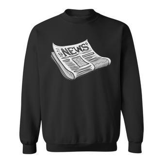 Fake News News Newspaper Kiosk Letter Sweatshirt - Seseable