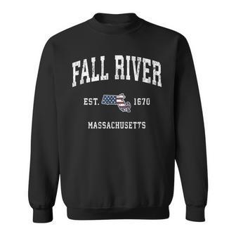 Fall River Massachusetts Ma Vintage American Flag Sweatshirt - Monsterry