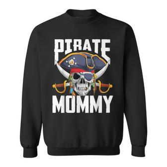 Family Skull Pirate Mommy Jolly Roger Crossbones Flag Sweatshirt - Thegiftio UK