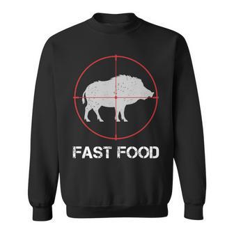 Fast Food Wildschweinjagd Lustige Tierwelt Jäger Papa Sweatshirt - Geschenkecke