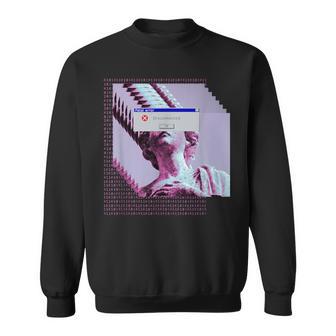 Fatal Error Disconnected Glitch Statue Vaporwave Retro 80S Sweatshirt - Monsterry UK