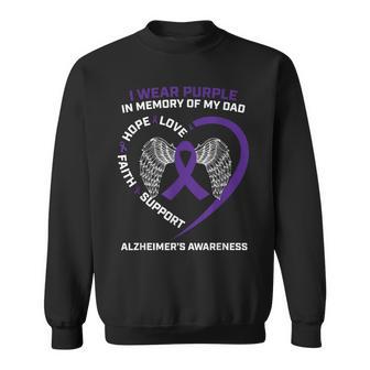 Father Wear Purple In Memory Of My Dad Alzheimers Awareness Sweatshirt - Monsterry CA