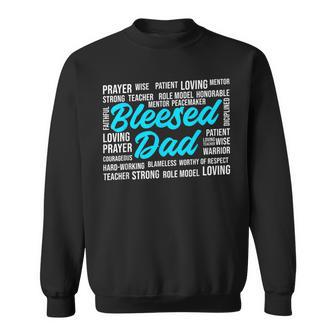 Father's Day Dad Husband Blessed Dad Christian Sweatshirt - Thegiftio UK