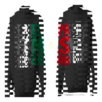 Father's Day El Papa Mas Chingon Flag Mexican Dad In Spanish Sweatshirt | Mazezy