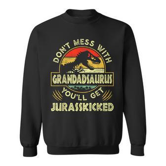 Father's Day Family Matching Grandad Dinosaurs Christmas Sweatshirt - Monsterry