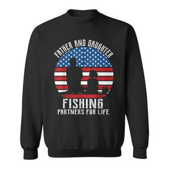 Fathers Day Fishing Dad From Daughter Fishing 4Th Of July Us Sweatshirt - Seseable