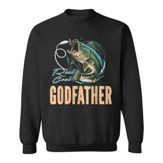 Fathers Day Fisherman Reel Cool Godfather Fishing Sweatshirt - Thegiftio UK