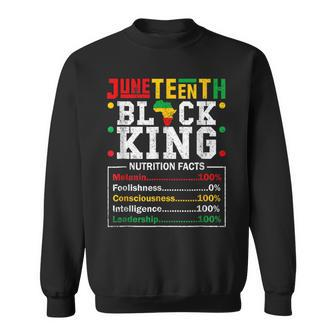Father's Day Junenth Black King Nutrition Facts Melanin Sweatshirt - Thegiftio UK