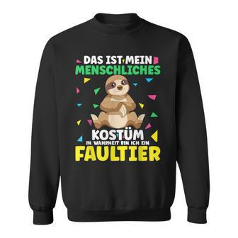 Faultier Outfit Für Faultier Liebhaber Für Kinder Fasching Sweatshirt - Seseable