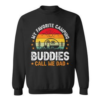 My Favorite Camping Buddies Call Me Dad Vintage Father's Day Sweatshirt - Thegiftio UK