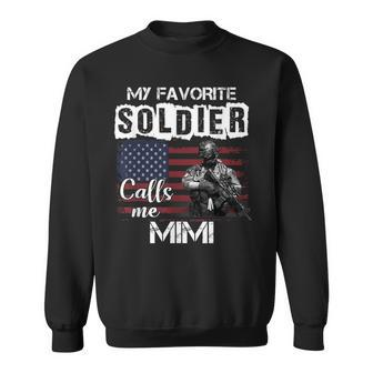 My Favorite Soldier Calls Me Mimi Army Veteran Sweatshirt - Monsterry AU