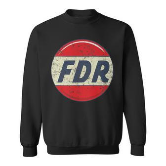 Fdr Campaign Button Sweatshirt - Monsterry