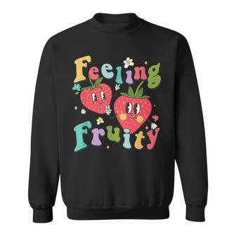Feeling Fruity Lesbian Strawberry Cottagecore Lgbt Pride Sweatshirt - Monsterry UK
