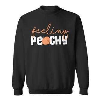 Feeling Peachy Water Color Peach Lover Spring Cool Saying Sweatshirt - Monsterry AU