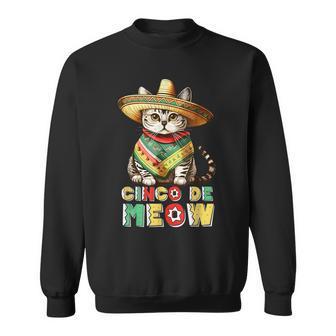 Feliz Cinco De Meow Mexican Cat Fiesta 5 De Mayo Sweatshirt | Mazezy