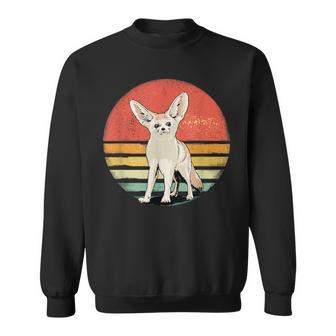 Fennec Fox Retro Style Animal Zoo African Animal Lover Sweatshirt - Monsterry