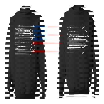 Fighter Jet 4Th Of July Patriotic Usa American Flag Airplane Sweatshirt | Mazezy