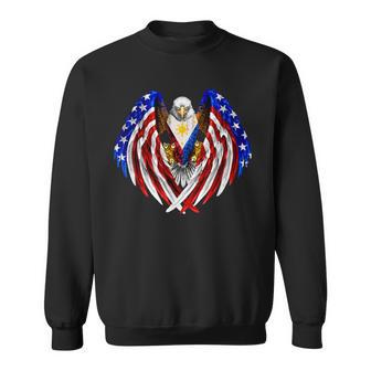 Filipino American Philippines Usa Flag Eagle Sweatshirt - Monsterry