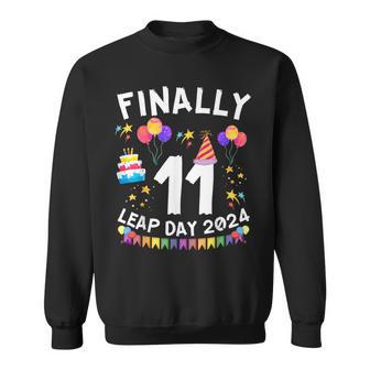 Finally 11 Leap Day 2024 44Th Leap Year Birthday Party Sweatshirt - Monsterry