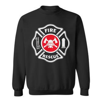 Fire & Rescue Maltese Cross Firefighter Sweatshirt - Thegiftio UK