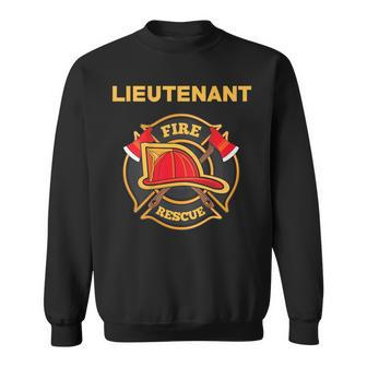 Fire Rescue Lieutenant Department For Firefighters Sweatshirt - Monsterry