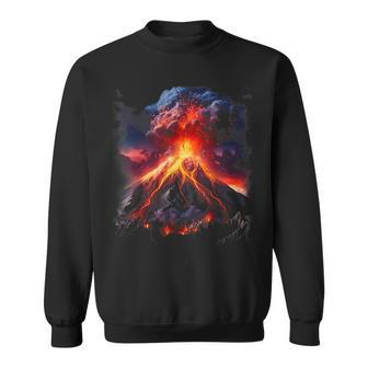 Fire Volcanoes Volcano Lover Geology Erupting Volcano Sweatshirt - Thegiftio UK